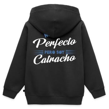 Sans soja Perfecto Pero Soy Catracho Honduras - Sweat Premium à capuche zippé enfant bio - noir - Dos - AI Model Kid Male (0cm)