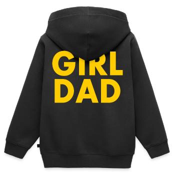 Girl dad - Kinder Premium Organic Zip Hoodie - Schwarz - Hinten - AI Model Kid Male (0cm)