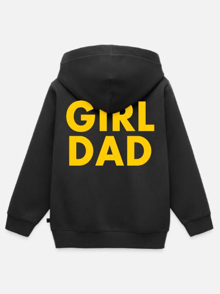 Girl dad - Kinder Premium Organic Zip Hoodie - Schwarz