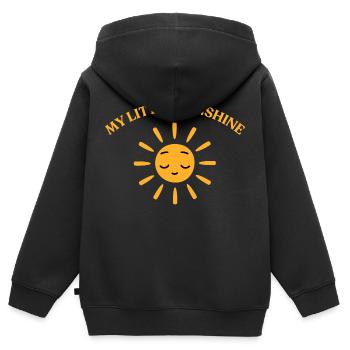 Mein kleiner Sonnenschein - Kinder Premium Organic Zip Hoodie - Schwarz - Hinten - AI Model Kid Male (0cm)