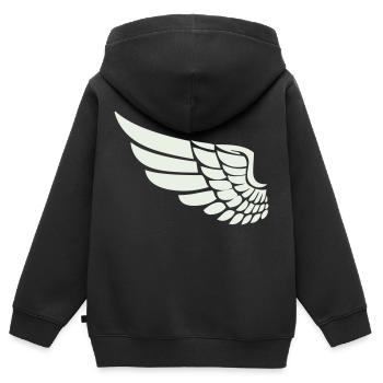 flügel 01 - Kinder Premium Organic Zip Hoodie - Schwarz - Hinten - AI Model Kid Male (0cm)