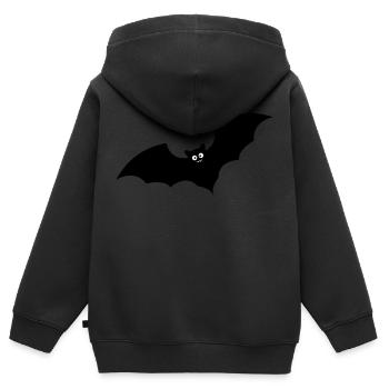 fledermaus - Kinder Premium Organic Zip Hoodie - Schwarz - Hinten - AI Model Kid Male (0cm)