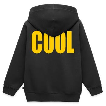Cool - Kinder Premium Organic Zip Hoodie - Schwarz - Hinten - AI Model Kid Male (0cm)