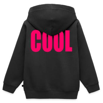 Cool - Kinder Premium Organic Zip Hoodie - Schwarz - Hinten - AI Model Kid Male (0cm)