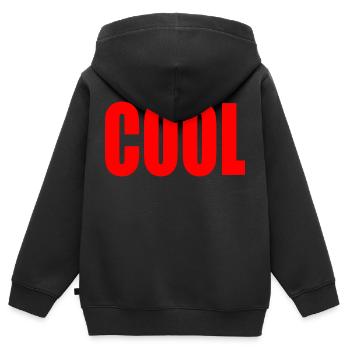 Cool - Kinder Premium Organic Zip Hoodie - Schwarz - Hinten - AI Model Kid Male (0cm)