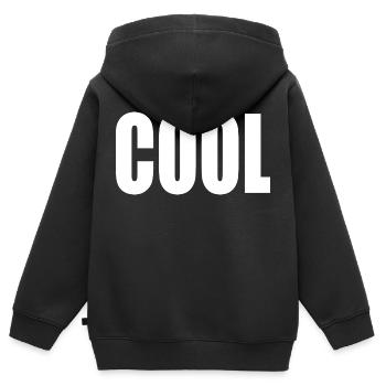 Cool - Kinder Premium Organic Zip Hoodie - Schwarz - Hinten - AI Model Kid Male (0cm)