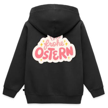 Frohe Ostern - Kinder Premium Organic Zip Hoodie - Schwarz - Hinten - AI Model Kid Male (0cm)