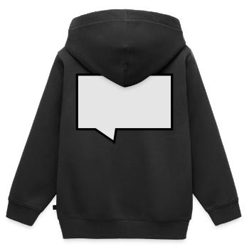 Sprechblase - Sweat Premium à capuche zippé enfant bio - noir - Dos - AI Model Kid Male (0cm)