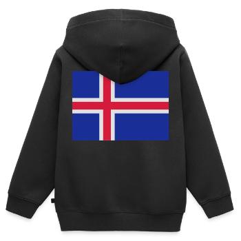 Island - Kinder Premium Organic Zip Hoodie - Schwarz - Hinten - AI Model Kid Male (0cm)