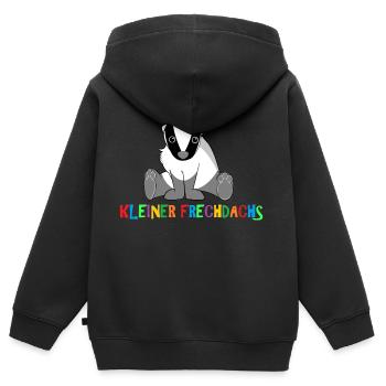 Lätzchen "Kleiner Frechdachs" für Kinder - Kinder Premium Organic Zip Hoodie - Schwarz - Hinten - AI Model Kid Male (0cm)