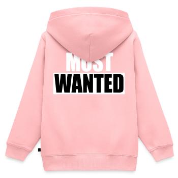 Meist gesucht lustige Sprüche - Kinder Premium Organic Zip Hoodie - Rosa - Hinten - AI Model Kid Female (0cm)