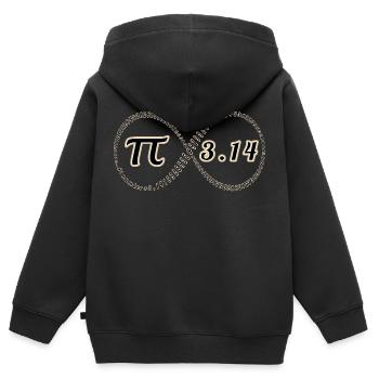 Pi - Sweat Premium à capuche zippé enfant bio - noir - Dos - AI Model Kid Male (0cm)