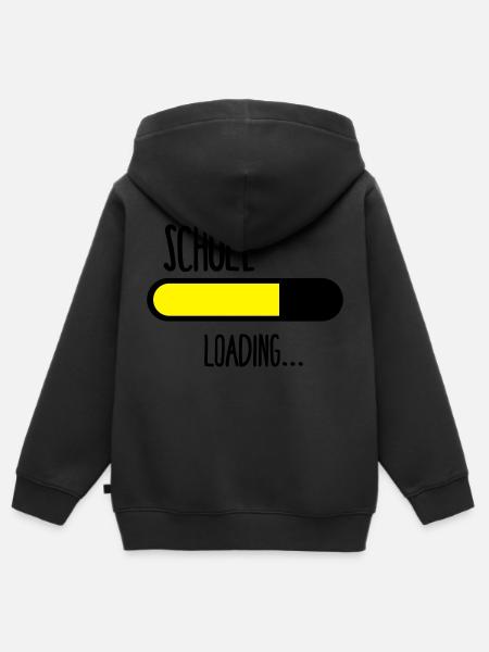 Schule Loading... - Kinder Premium Organic Zip Hoodie - Schwarz