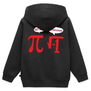 MATHS GETS REAL - Kinder Premium Organic Zip Hoodie - Schwarz - Hinten - AI Model Kid Male (0cm)
