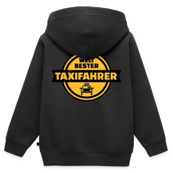 Taxifahrer - Kinder Premium Organic Zip Hoodie - Schwarz - Hinten - AI Model Kid Male (0cm)