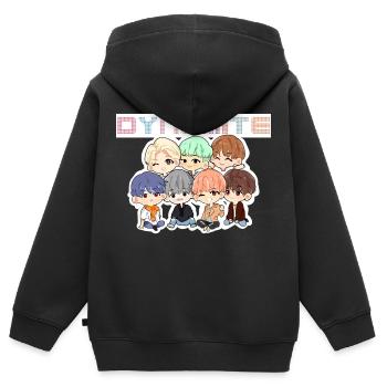 Dynamit. - Kinder Premium Organic Zip Hoodie - Schwarz - Hinten - AI Model Kid Male (0cm)