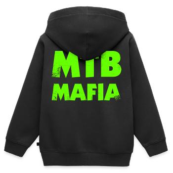 MTB Mafia - Kinder Premium Organic Zip Hoodie - Schwarz - Hinten - AI Model Kid Male (0cm)