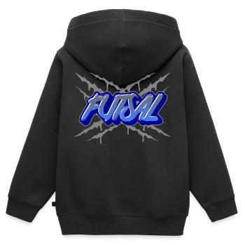 Futsal Streetstyle Graffiti Design - Kinder Premium Organic Zip Hoodie - Schwarz - Hinten - AI Model Kid Male (0cm)