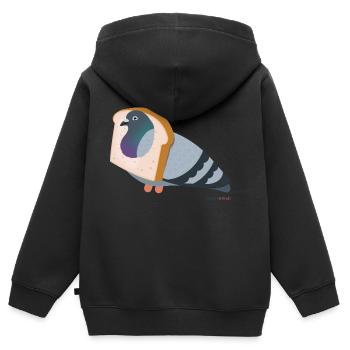 Tauben und Brot: Brot-Komisch? - Kinder Premium Organic Zip Hoodie - Schwarz - Hinten - AI Model Kid Male (0cm)
