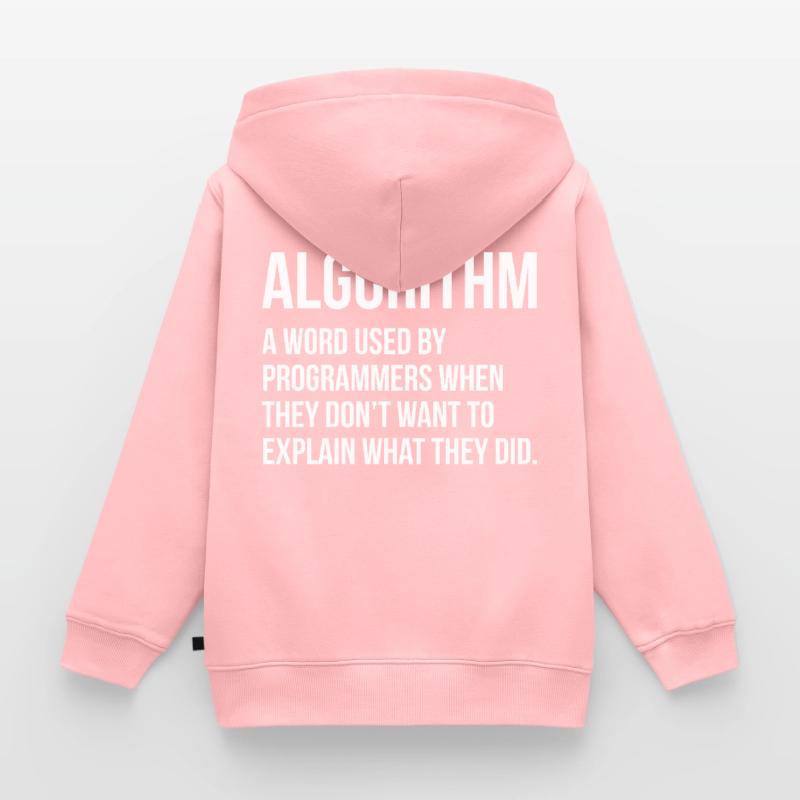 Algorithm Programming Informatic Geschenk Kinder Premium Organic Zip Hoodie