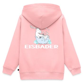 eisbader cool arktis winterbad eischwimmen arktis - Kinder Premium Organic Zip Hoodie - Rosa - Hinten - AI Model Kid Female (0cm)