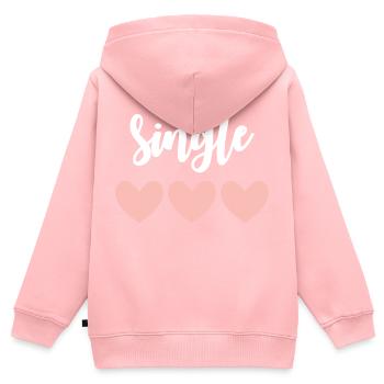 Single - Kinder Premium Organic Zip Hoodie - Rosa - Hinten - AI Model Kid Female (0cm)
