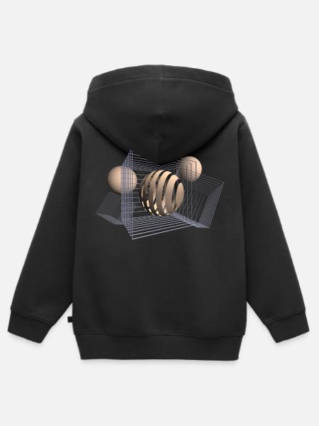 Kugeln und mehr - Kinder Premium Organic Zip Hoodie - Schwarz