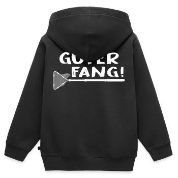 pêche à la glace pêche bon filet de pêche - Sweat Premium à capuche zippé enfant bio - noir - Dos - AI Model Kid Male (0cm)