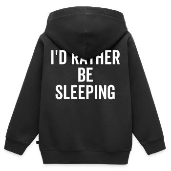 Je préfère dormir - Sweat Premium à capuche zippé enfant bio - noir - Dos - AI Model Kid Male (0cm)