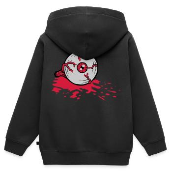 Halloween blutiges Horror Auge - Kinder Premium Organic Zip Hoodie - Schwarz - Hinten - AI Model Kid Male (0cm)