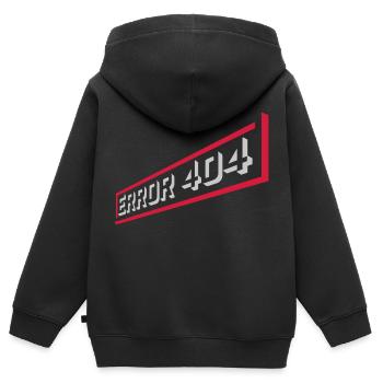 Error 404 Netzwerk verloren - Kinder Premium Organic Zip Hoodie - Schwarz - Hinten - AI Model Kid Male (0cm)
