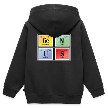 Genius | Periodensystem der Elemente - Kinder Premium Organic Zip Hoodie - Schwarz - Hinten - AI Model Kid Male (0cm)