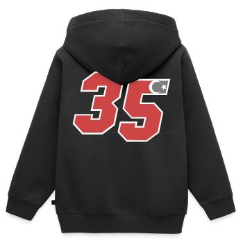 Izmir - Kinder Premium Organic Zip Hoodie - Schwarz - Hinten - AI Model Kid Male (0cm)
