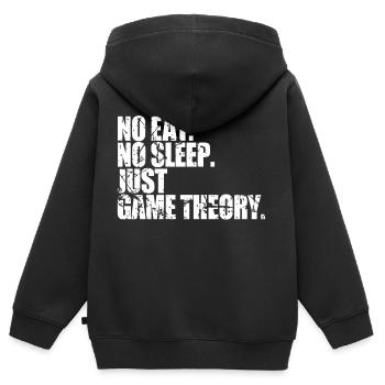 no eat no sleep just game theory - Kids Premium Organic Zip-up Hoodie - black - Back - AI Model Kid Male (0cm)