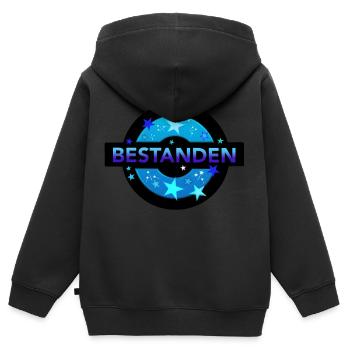 Bestanden Prüfung bestanden Abi Matura - Kinder Premium Organic Zip Hoodie - Schwarz - Hinten - AI Model Kid Male (0cm)