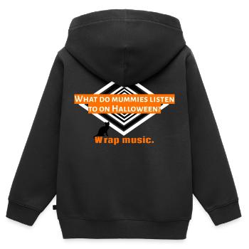 I love clothes / Halloween Special - Kinder Premium Organic Zip Hoodie - Schwarz - Hinten - AI Model Kid Male (0cm)