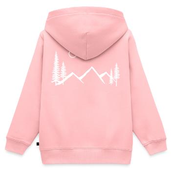 Gehen Sie raus und erkunden Sie - Kinder Premium Organic Zip Hoodie - Rosa - Hinten - AI Model Kid Female (0cm)