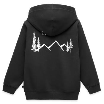 Gehen Sie raus und erkunden Sie - Kinder Premium Organic Zip Hoodie - Schwarz - Hinten - AI Model Kid Male (0cm)