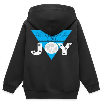 Joie - Sweat Premium à capuche zippé enfant bio - noir - Dos - AI Model Kid Male (0cm)