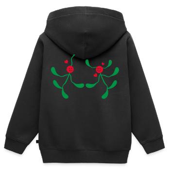 Paires de gui - Sweat Premium à capuche zippé enfant bio - noir - Dos - AI Model Kid Male (0cm)