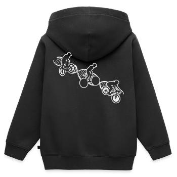 Cycling Mountainbike Cycling Cycling - Kids Premium Organic Zip-up Hoodie - black - Back - AI Model Kid Male (0cm)