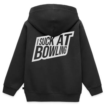 Je suis nul au bowling - Sweat Premium à capuche zippé enfant bio - noir - Dos - AI Model Kid Male (0cm)