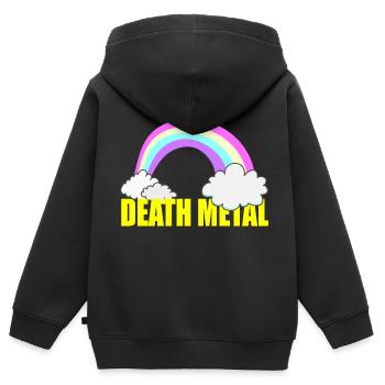 Death metal - Kids Premium Organic Zip-up Hoodie - black - Back - AI Model Kid Male (0cm)
