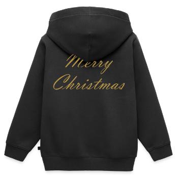 Joyeux Noël - Sweat Premium à capuche zippé enfant bio - noir - Dos - AI Model Kid Male (0cm)