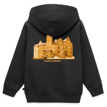 Cadolzburg Burg Fürth Franken Bavaria - Kids Premium Organic Zip-up Hoodie - black - Back - AI Model Kid Male (0cm)