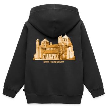 Hildesheim Dom Mariä Himmelfahrt Niedersachsen - Kinder Premium Organic Zip Hoodie - Schwarz - Hinten - AI Model Kid Male (0cm)