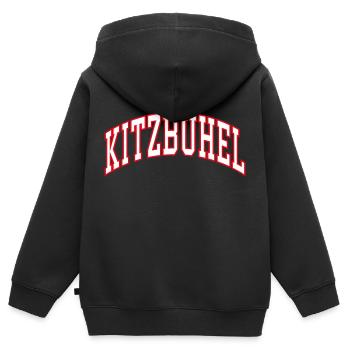 kitzbühel - Kinder Premium Organic Zip Hoodie - Schwarz - Hinten - AI Model Kid Male (0cm)
