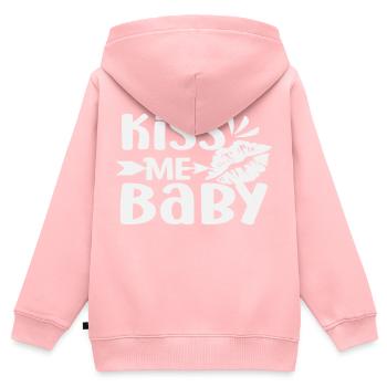 Embrasse-moi bébé - Sweat Premium à capuche zippé enfant bio - rose - Dos - AI Model Kid Female (0cm)
