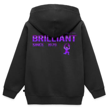 Brillant depuis 1979 - Sweat Premium à capuche zippé enfant bio - noir - Dos - AI Model Kid Male (0cm)