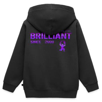 Brilliant since 2000 - Kinder Premium Organic Zip Hoodie - Schwarz - Hinten - AI Model Kid Male (0cm)